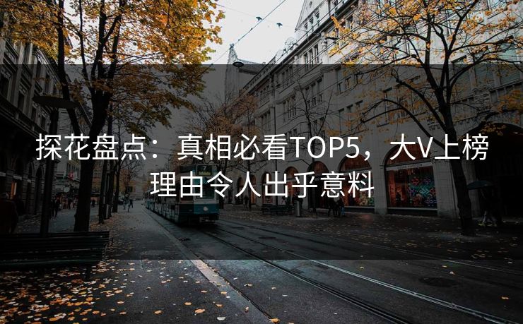 探花盘点：真相必看TOP5，大V上榜理由令人出乎意料