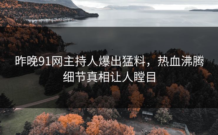 昨晚91网主持人爆出猛料，热血沸腾细节真相让人瞠目