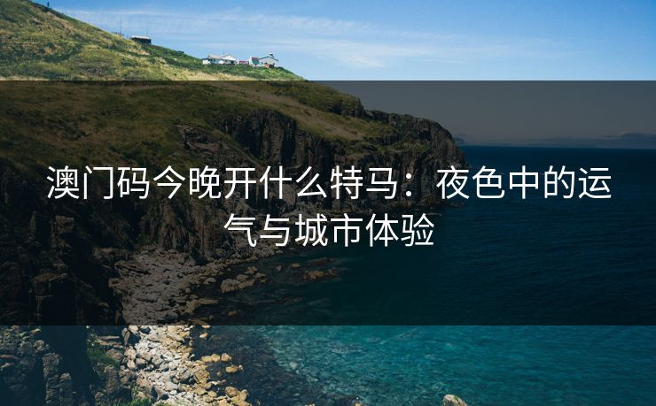 澳门码今晚开什么特马：夜色中的运气与城市体验